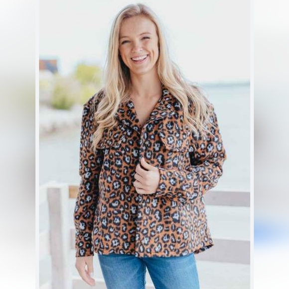 Simply Southern Jackets & Blazers - Simply Southern leopard print Shacket size small new with tags